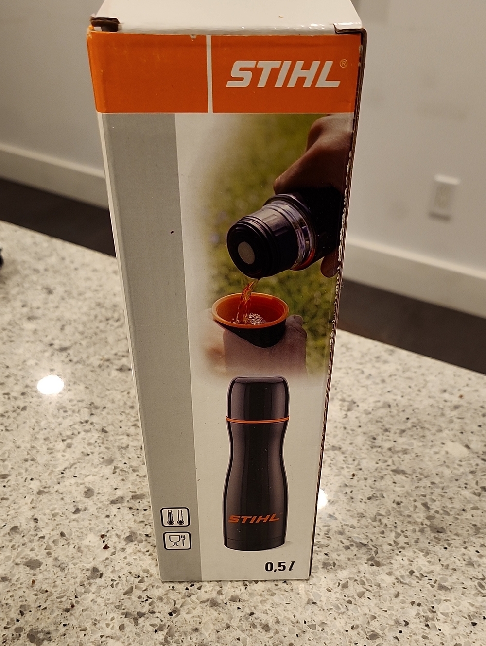 Stihl Black & Orange Insulated Thermos Flask- 0.5L